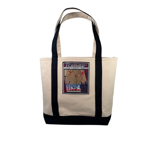 Lands' End Canvas Eco Bag Fortune Magazine May 1935 Circus Patch Embroidery